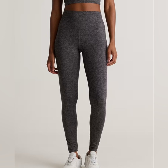 Quince Dark Gray Heather High Rise Training Pocket - Picture 1 of 5